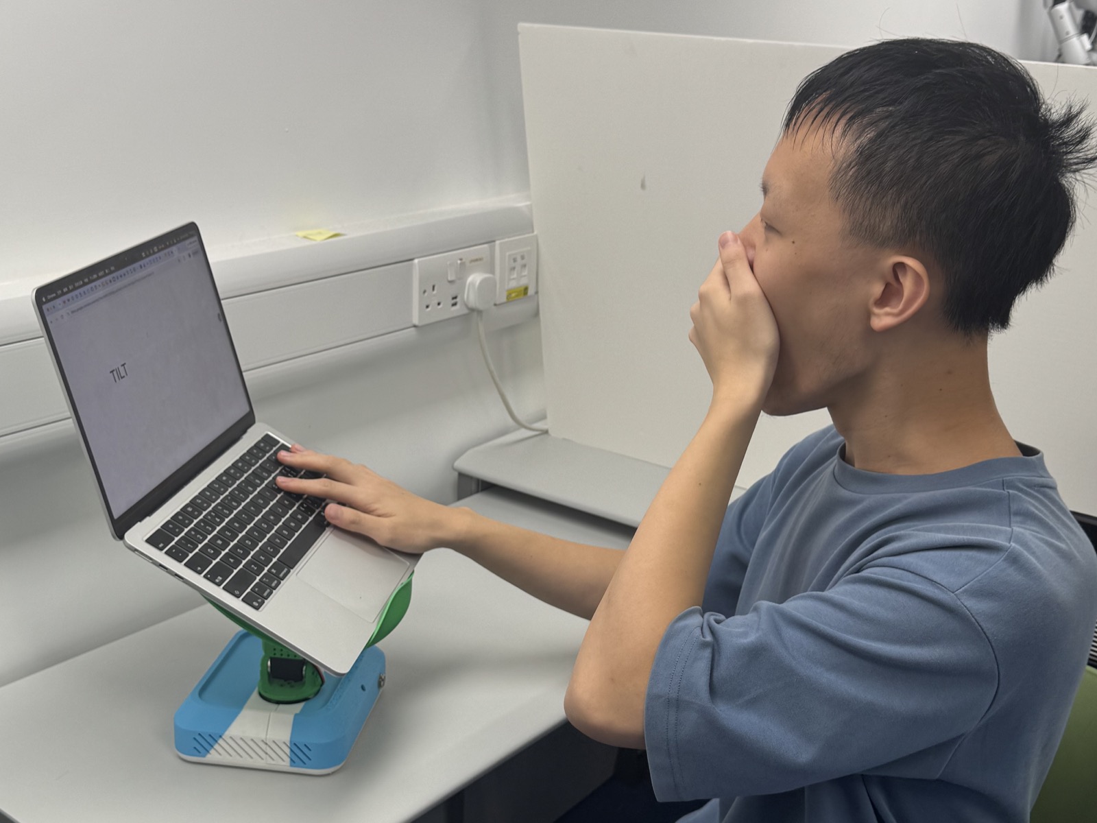 A user works for an extended period with TILT